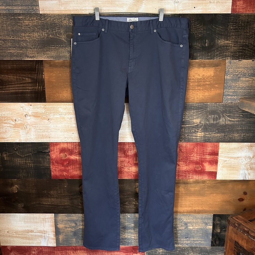 Peter Millar Crown Ultimate Sateen Classic Fit Pants Mens 38 Navy ME0B39